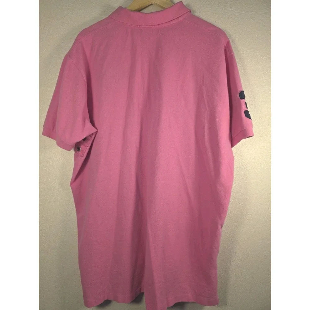 Vintage Polo Ralph Lauren Pink Double Big Pony #3 Men's Size 2XL